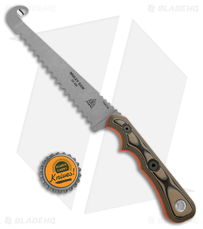 TOPS Knives Muley Saw w/ Gut Hook Fixed Blade Knife G-10 (4.5" SW) MSAW-01