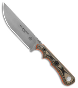 TOPS Knives Muley Skinner Fixed Blade Knife Black/Tan G-10 (4.5" SW) MSKIN-01