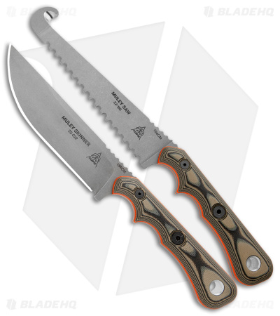 TOPS Knives Muley Combo w/ Leather Sheath (Skinner & Saw) MCMB-01