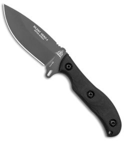 TOPS Knives Silent Hero 4 Fixed Blade Knife Black Smooth Micarta (4.25&quot; Black) | 153049