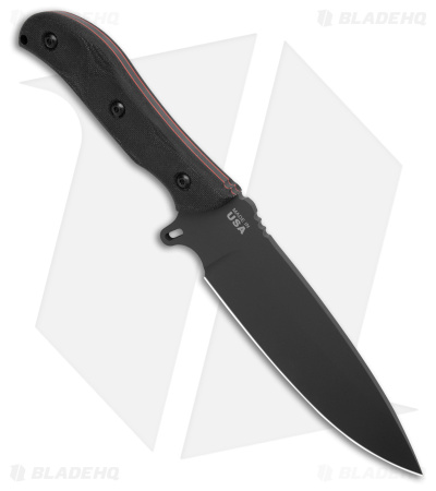 TOPS Knives Silent Hero Fixed Blade Knife Black Smooth Micarta (6.5" Gray)