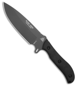 TOPS Knives Silent Hero Fixed Blade Knife Black Smooth Micarta (6.5" Gray)