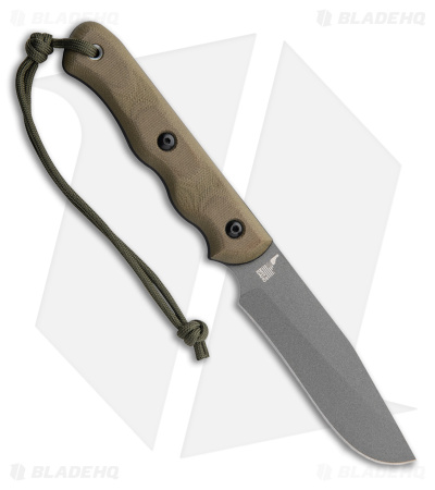 TOPS Knives Spirit Hunter X3 Fixed Blade Knife Canvas Micarta (4.75" Gray)