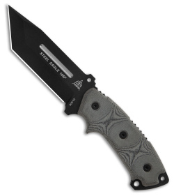 TOPS Knives Steel Eagle 105F Tanto Fixed Blade Knife Micarta (5.1" Black)