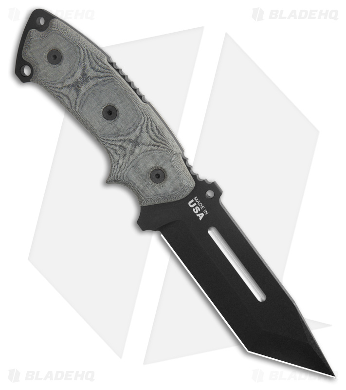 TOPS Knives Steel Eagle 105F Tanto Fixed Blade Knife Micarta (5.1" Black)