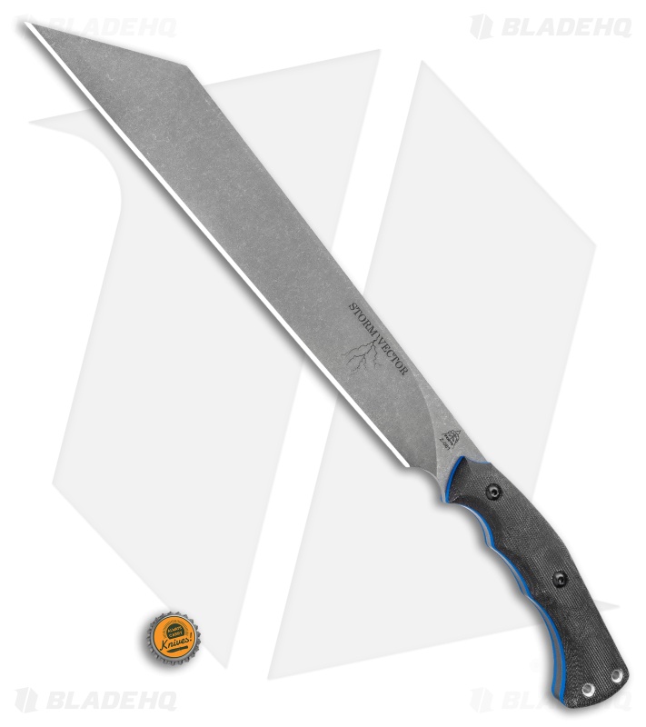 TOPS Knives Storm Vector Fixed Blade Knife Black Micarta (12.5" Gray)