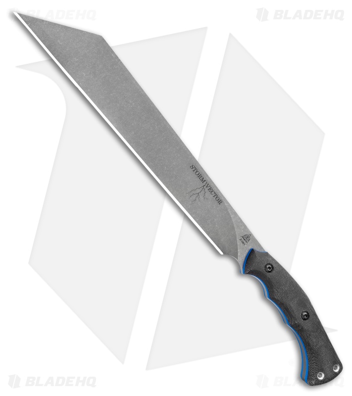 TOPS Knives Storm Vector Fixed Blade Knife Black Micarta (12.5" Gray)