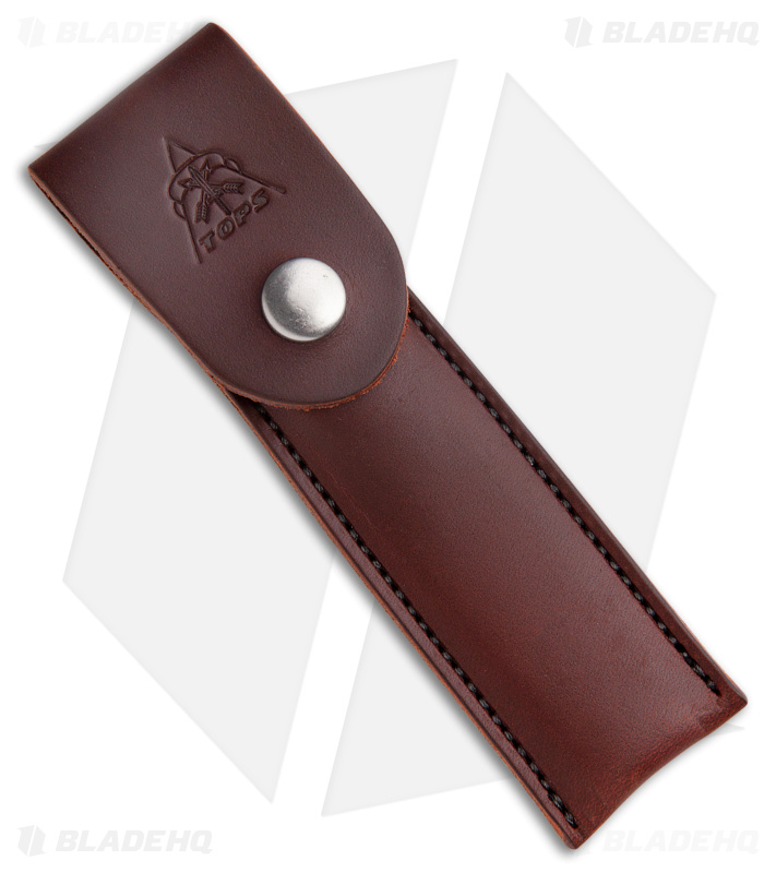 TOPS Knives Tac-Rake Comb Brown Micarta w/ Leather Sheath (Black)