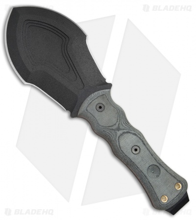 TOPS Knives Tracker Digger Fixed Blade Knife Black Micarta (4.75" Black)