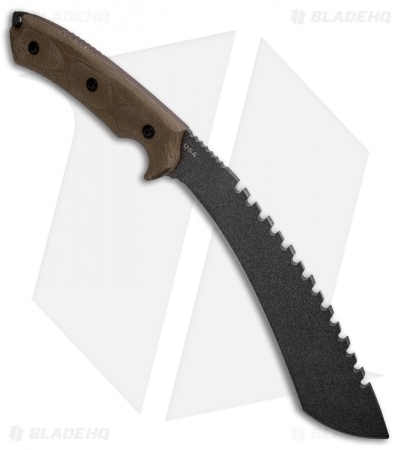 TOPS Knives Tundra Trekker Fixed Blade Tan Canvas Micarta (5.75" Tactical Stone)