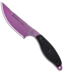 TOPS Knives Lioness Elite Fixed Blade Knife Black G-10 (4.125" Purple) LION-ELT