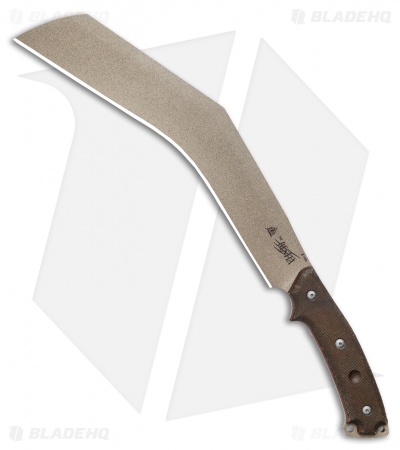 TOPS Knives The Bestia Fixed Blade Knife Green Micarta (13" Tan) 