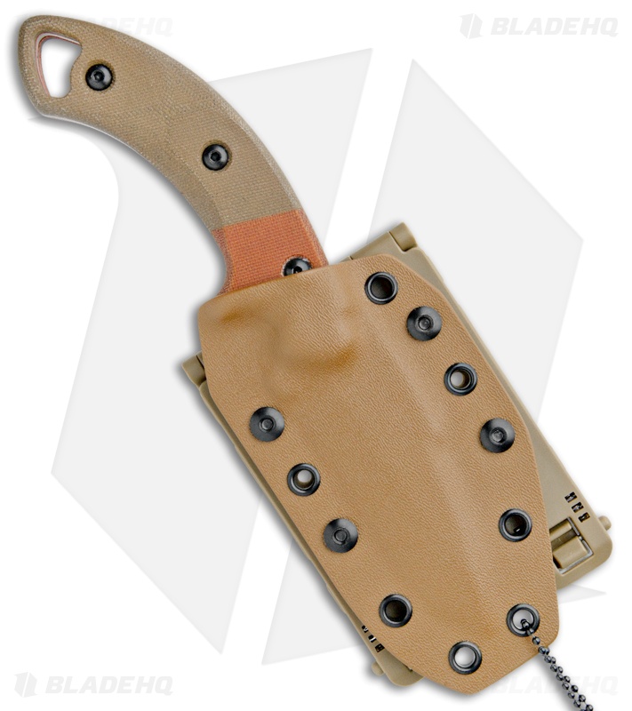 TOPS Knives Viking Tactics Crusader Fixed Blade Green/Orange Mic (3.5" Acid SW)