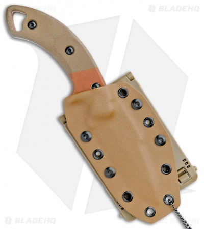 TOPS Knives Viking Tactics Crusader Fixed Blade Green/Orange Mic (3.5" Acid SW)