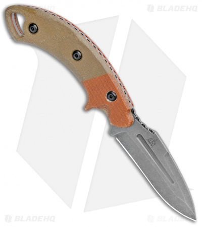 TOPS Knives Viking Tactics Crusader Fixed Blade Green/Orange Mic (3.5" Acid SW)