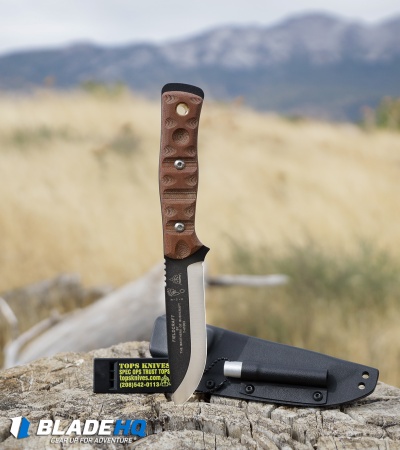 TOPS Knives BOB Brothers of Bushcraft Knife Rocky Mountain (4.625" Black)