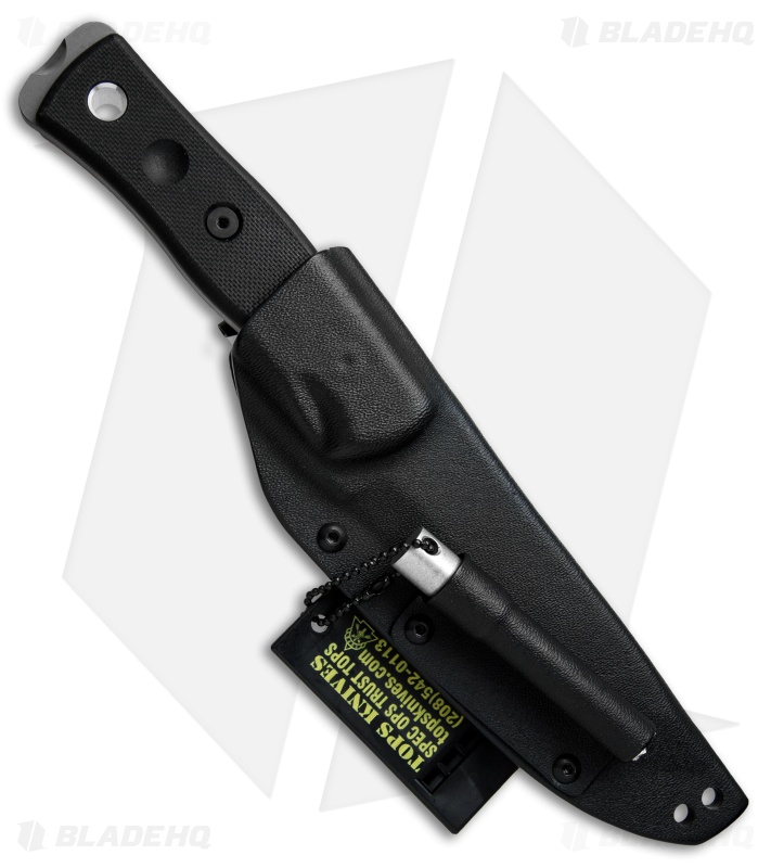 TOPS Knives BOB Fieldcraft Knife Black G-10 (4.625" Gray)