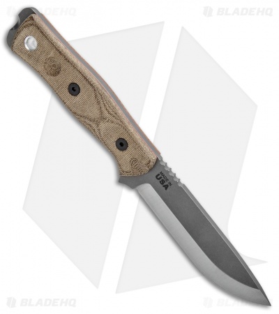 TOPS Knives BOB Fieldcraft Knife Green Canvas Micarta (4.625" Gray)