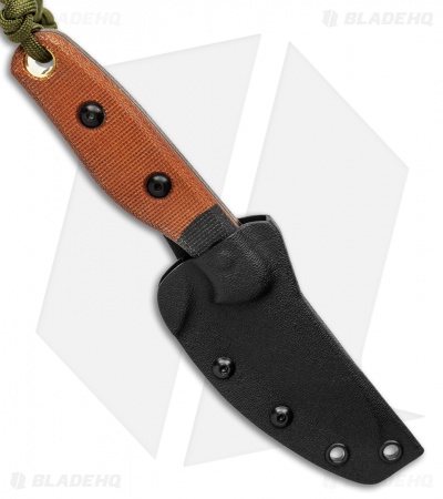 TOPS Knives Hornero Fixed Blade Knife Tan/Black Canvas Micarta (3" Black)