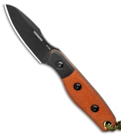 TOPS Knives Hornero Fixed Blade Knife Tan/Black Canvas Micarta (3" Black)