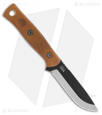  TOPS Knives Mini BOB Brothers of Bushcraft Fieldcraft Knife Mic (3.7" Black) 