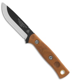  TOPS Knives Mini BOB Brothers of Bushcraft Fieldcraft Knife Mic (3.7" Black) 