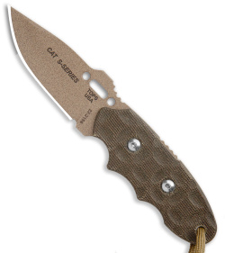 TOPS Knives C.A.T.  Fixed Blade Knife Green Micarta (3.25 Tan) 200S-04