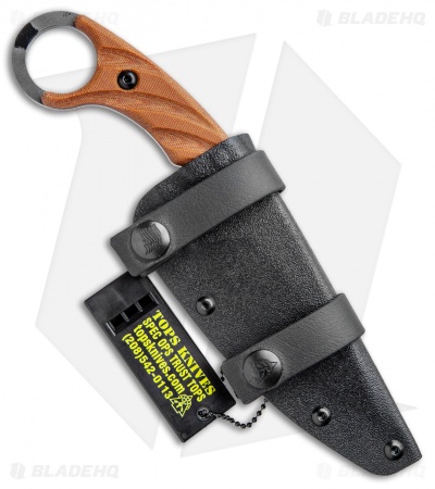 TOPS Knives C.U.T. 4.0 Combat Utility Tool Knife Micarta (4.25" Urban Camo)