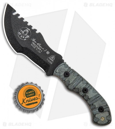 TOPS Knives Mini Tom Brown Tracker #4 Fixed Blade Knife (3.5" Black) RMT