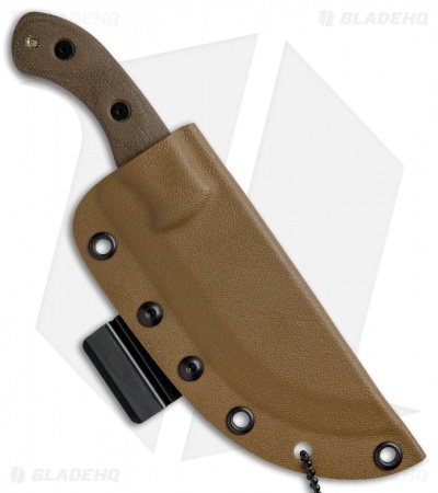 TOPS Knives Mini Tom Brown Tracker #4 Fixed Blade Knife (3.5" Coyote Tan) 