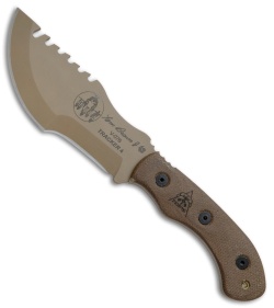 TOPS Knives Mini Tom Brown Tracker #4 Fixed Blade Knife (3.5" Coyote Tan) 