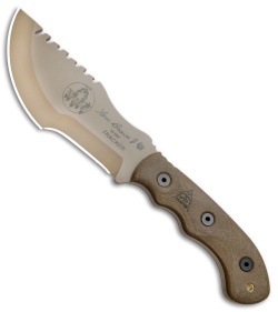 TOPS Knives Tom Brown Tracker #2 Fixed Blade Knife (4.875" Coyote Tan) 