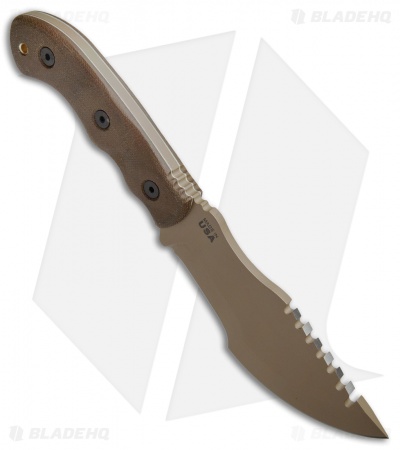 TOPS Knives Tom Brown Tracker #2 Fixed Blade Knife (4.875" Coyote Tan) 