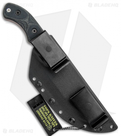 TOPS Knives Tom Brown Tracker #3 Fixed Blade Knife Black Micarta (5.5" Gray) 