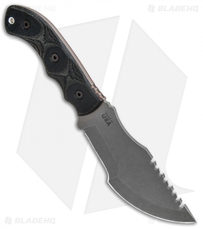 TOPS Knives Tom Brown Tracker #3 Fixed Blade Knife Black Micarta (5.5" Gray) 