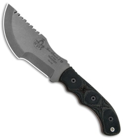 TOPS Knives Tom Brown Tracker #3 Fixed Blade Knife Black Micarta (5.5" Gray) 