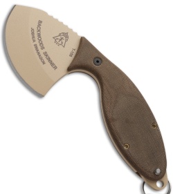 TOPS Knives Backwoods Skinner Fixed Blade Knife (3" Tan) SKIN-01