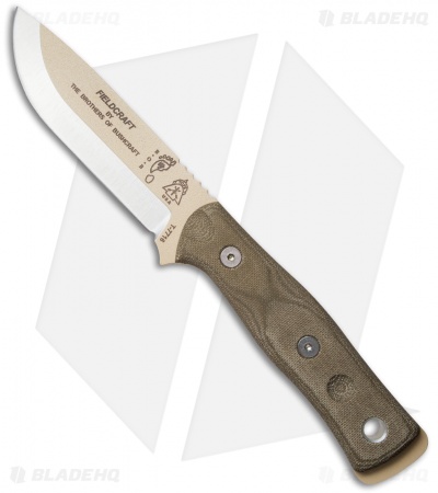 TOPS Knives BOB Brothers of Bushcraft Fieldcraft Knife Micarta (4.625" Tan)