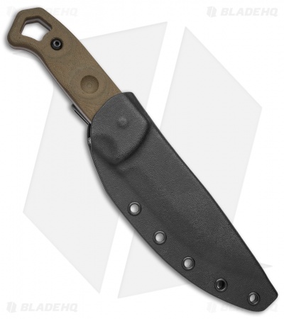 TOPS Brakimo Fixed Blade Knife Green Canvas Micarta (5.25" Stonewash) BRAK-01
