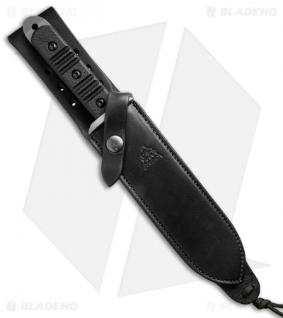 TOPS Knives Desert Nomad Fixed Blade Knife Black G-10 (6.6" Tumbled) DMAD-01