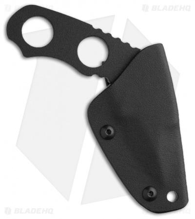 TOPS Knives Devil's Elbow Knife Fixed Blade (1.75" Black Plain) DEV-02