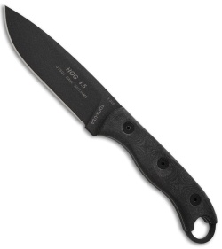 TOPS Knives Hunter of Gunmen HOG Knife Micarta (4.5" Black) HOG-4.5