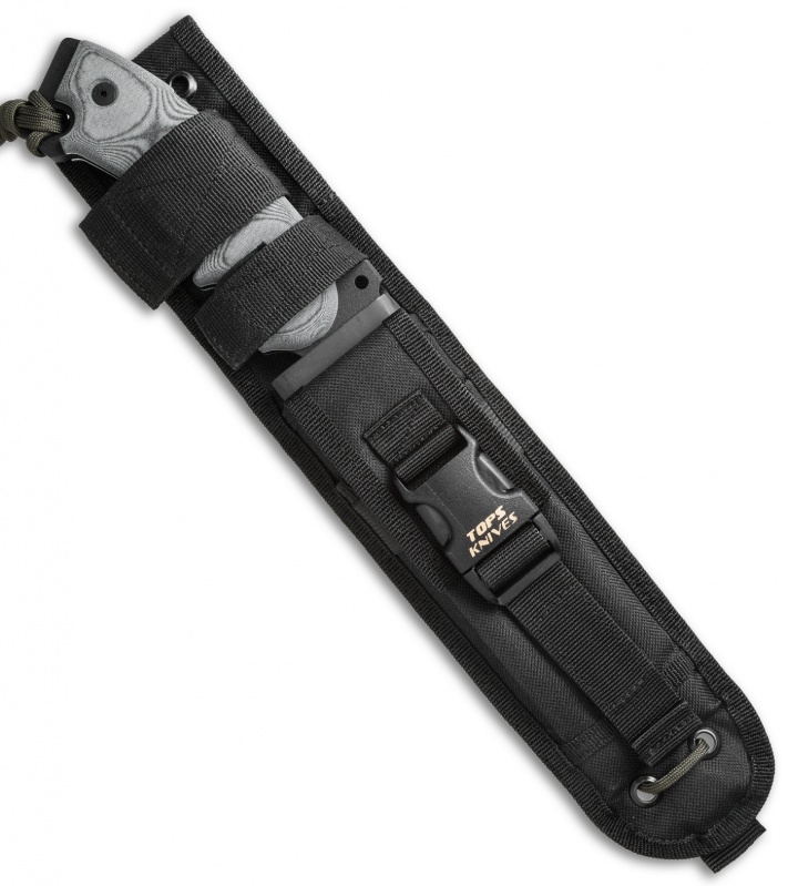 TOPS Knives Ron Hood Anaconda Black Micarta Fixed Blade Knife (7.5" Black)