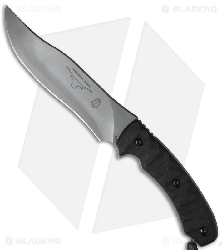 TOPS Knives Longhorn Bowie Fixed Blade Knife RMT (6.75" Gray) LONGB-RMT