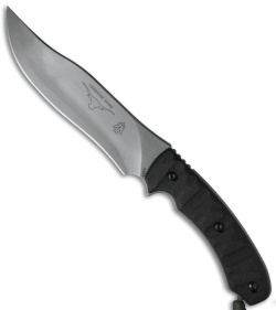 TOPS Knives Longhorn Bowie Fixed Blade Knife RMT (6.75" Gray) LONGB-RMT