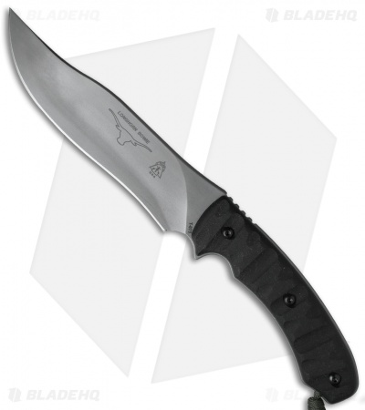 TOPS Knives Longhorn Bowie Fixed Blade Knife RMT (6.75" Gray) LONGB-RMT