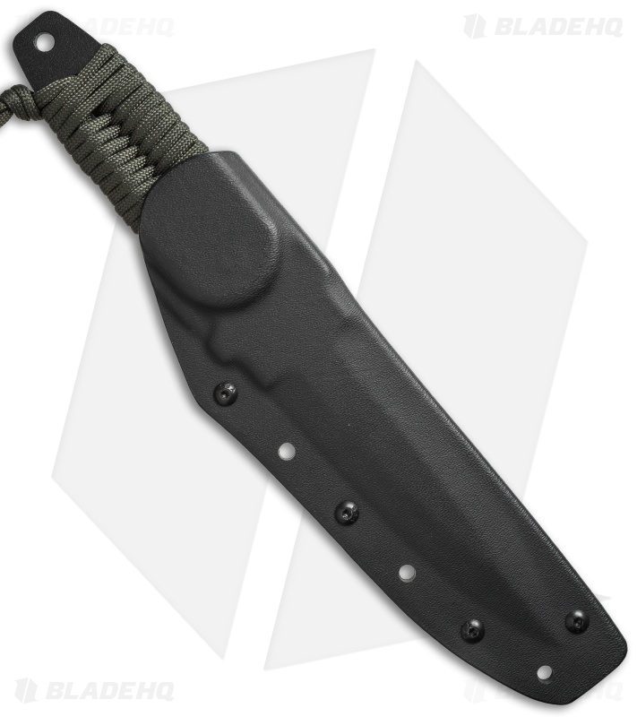 TOPS Knives Rangers Edge D/E Fixed Blade Knife Paracord (Black SER) RE3011