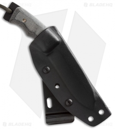 TOPS Knives Mini Eagle Fixed Blade Knife (3" Black Serr) MINE-01