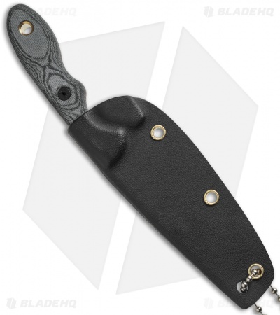 TOPS Knives Mini Scandi Knife 2.5 Black Micarta (3" Black) MSK-2.5BLM