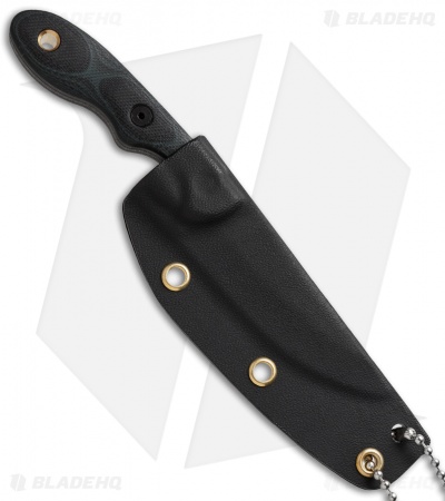 TOPS Knives Mini Scandi Knife 2.5 Green G-10 (3" Black) MSK-2.5